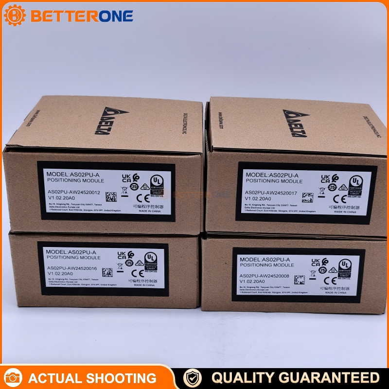 Delta AS02PU-A AS Series PLC 2-Axis Positioning Pulse Output Module, 200kHz Differential Pulse Outputs, 5VDC 20mA, A/B/Z Differential Encoder Input, 24VDC DI, DIN-Rail Mount