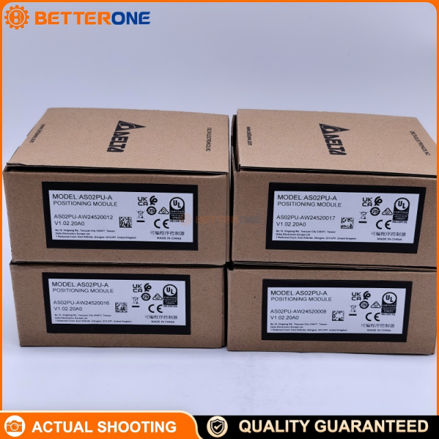 Delta AS02PU-A AS Series PLC 2-Axis Positioning Pulse Output Module, 200kHz Differential Pulse Outputs, 5VDC 20mA, A/B/Z Differential Encoder Input, 24VDC DI, DIN-Rail Mount