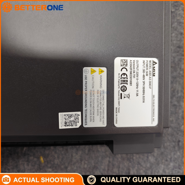 Delta ASD-A2-3043-F ASDA-A2 AC Servo Drive, 3kW, 400V 3-Phase, high-response servo amplifier for ECMA motors, for precision motion control in packaging, robotics, conveyors and machine tools