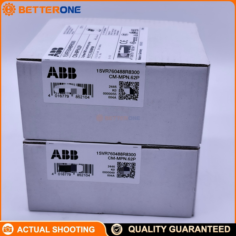 ABB CM-MPN.62P Three-Phase Monitoring Relay, 3×450–720VAC (supply=measuring), TRMS; monitors phase sequence, phase loss, over/under voltage and phase unbalance; configurable phase sequence monitoring & auto phase sequence correction