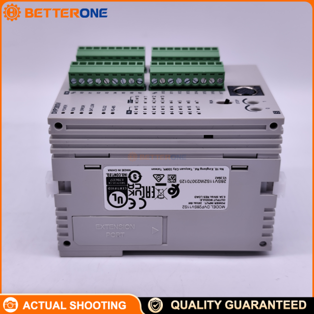 Delta DVP28SV11S2 DVP-SV2 High-Performance Slim PLC CPU, 24VDC, 28 points (16DI+12DO), PNP transistor outputs, 30K steps program memory, RS-232 + RS-485, 200kHz high-speed pulse outputs/counters, expandable I/O & high-speed modules.