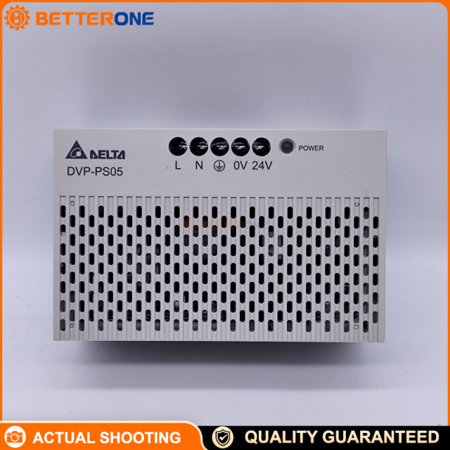 Delta DVPPS05 (DVP-PS05) PLC Power Supply Module, 1-Phase 85–264VAC Input, 24VDC Output, 5A, 120W, DIN-Rail Mount, for DVP Series PLC Panels