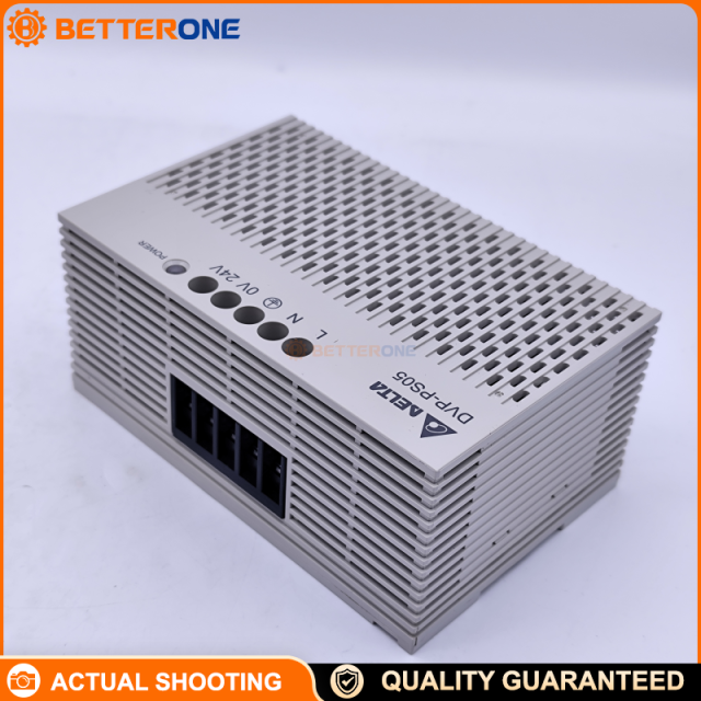 Delta DVPPS05 (DVP-PS05) PLC Power Supply Module, 1-Phase 85–264VAC Input, 24VDC Output, 5A, 120W, DIN-Rail Mount, for DVP Series PLC Panels