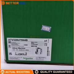 Schneider Electric ATV320U75N4B Altivar Machine ATV320 VFD, 7.5kW Heavy Duty, 380–500V 3-Phase, Book Drive, IP20, Integrated EMC C2 Filter, 26.5A@380V, Modbus/CANopen, STO Safety