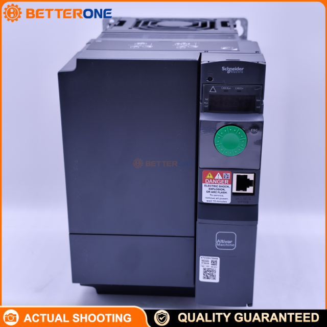 Schneider Electric ATV320U75N4B Altivar Machine ATV320 VFD, 7.5kW Heavy Duty, 380–500V 3-Phase, Book Drive, IP20, Integrated EMC C2 Filter, 26.5A@380V, Modbus/CANopen, STO Safety
