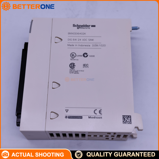 Schneider Electric BMXDDI6402K Modicon X80 Discrete Input Module, 64 DI, 24VDC Positive (Sinking) Isolated Inputs, Dual 40-way Connectors, IP20, for Modicon M340/M580