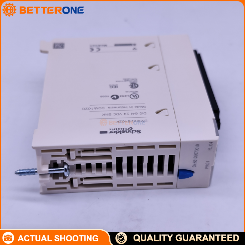 Schneider Electric BMXDDI6402K Modicon X80 Discrete Input Module, 64 DI, 24VDC Positive (Sinking) Isolated Inputs, Dual 40-way Connectors, IP20, for Modicon M340/M580
