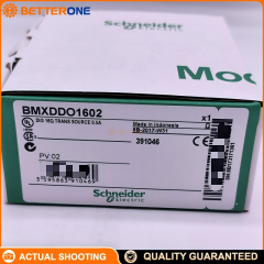 Schneider Electric BMXDDO1602 Modicon X80 Discrete Output Module, 16 transistor outputs, 24VDC positive (19–30V), 0.5A per channel, 20-way removable terminal block, single-slot module, for Modicon M340/M580