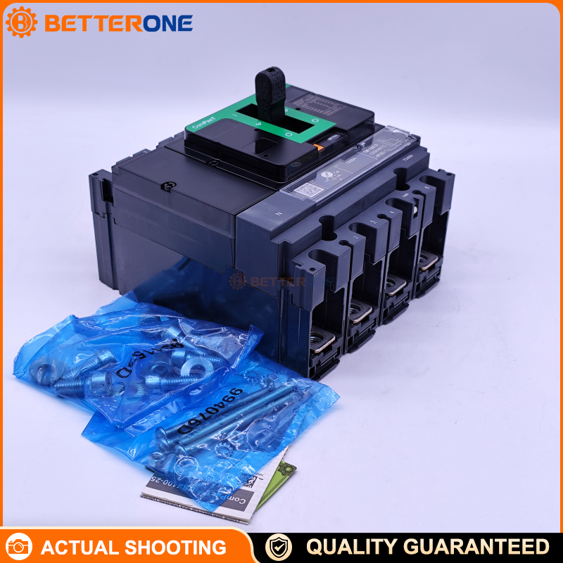 Schneider Electric C16F6TM125 ComPacT NSX160F MCCB, 36kA at 415VAC, TMD thermal-magnetic trip, 125A, 4P 3D (neutral not protected), for power distribution protection.