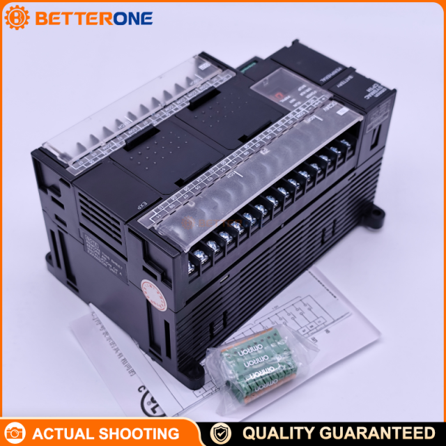 Omron CP1H-XA40DT1-D CP1H PLC CPU, 24VDC, 40 I/O (24 DI + 16 PNP transistor DO), built-in 4 AI + 2 AO, supports 4-axis pulse outputs/high-speed counting, DIN-rail mount