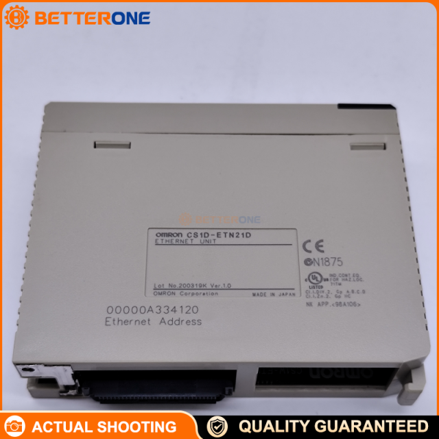 Omron CS1D-ETN21D CS1D Ethernet Unit, 100Base-TX/10Base-T, RJ45, supports FINS communications (UDP/IP & TCP/IP) for CS1D Duplex PLC redundant Ethernet communications in critical systems