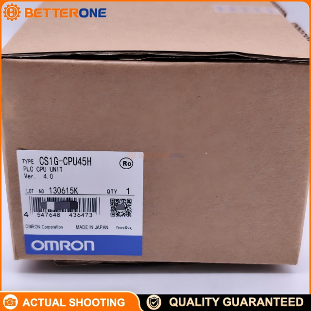 Omron CS1G-CPU45H CS1 Rack PLC CPU Unit, 60K steps program, 128K words data memory, up to 5120 I/O points, max 7 expansion racks, for mid-to-large machine & line control.