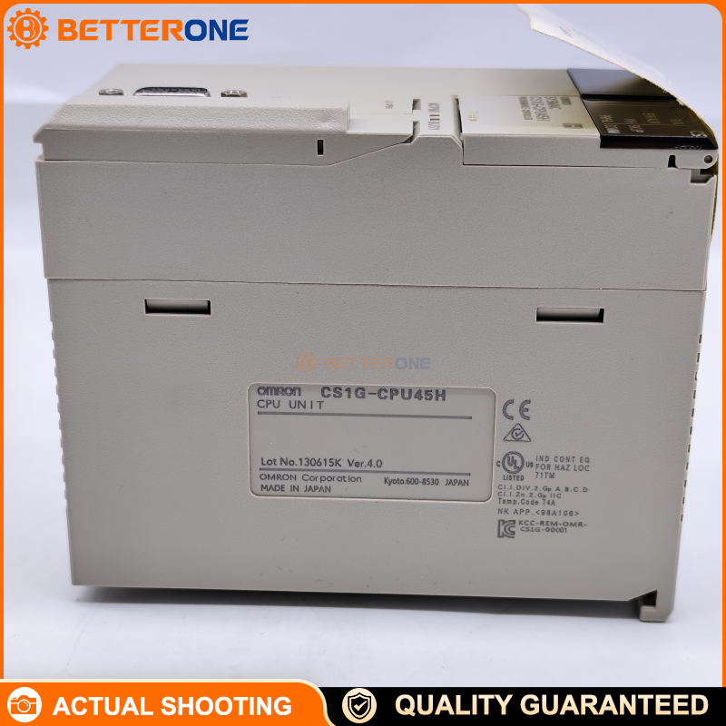 Omron CS1G-CPU45H CS1 Rack PLC CPU Unit, 60K steps program, 128K words data memory, up to 5120 I/O points, max 7 expansion racks, for mid-to-large machine & line control.