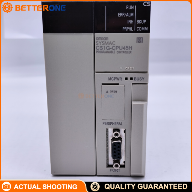 Omron CS1G-CPU45H CS1 Rack PLC CPU Unit, 60K steps program, 128K words data memory, up to 5120 I/O points, max 7 expansion racks, for mid-to-large machine & line control.