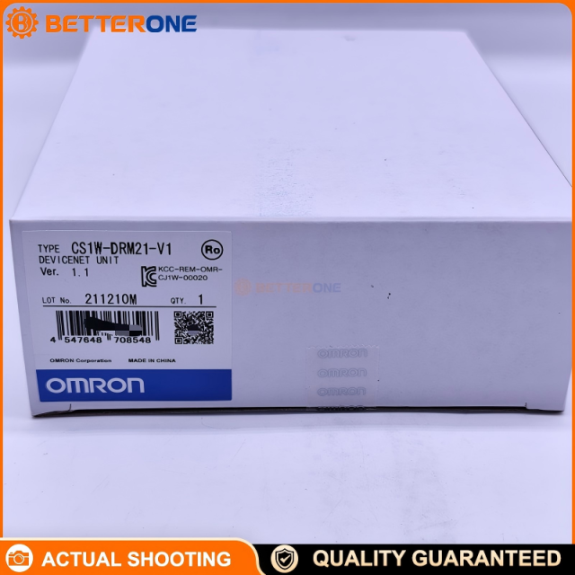 Omron CS1W-DRM21-V1 CS1 Series DeviceNet Unit, Master/Slave simultaneous, 125/250/500 kbps, up to 63 slaves, up to 32,000 points (2,000 words) per master, for CS1 rack PLC DeviceNet networking