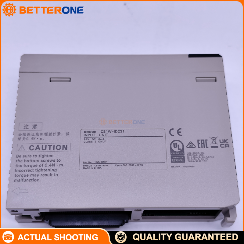English: Omron CS1W-ID231 CS1 Series 32-Point 24VDC Digital Input Unit (NPN/PNP wiring compatible), 3.9kΩ input impedance, 6mA typical input current, for CS1 rack PLC I/O expansion