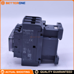 Schneider Electric LC1D25M7C TeSys Deca Contactor, 3P (3NO), AC-3/AC-3e 25A ≤440V, 220VAC 50/60Hz coil, built-in 1NO+1NC auxiliaries, screw terminals, DIN-rail/plate mounting, for motor starting control