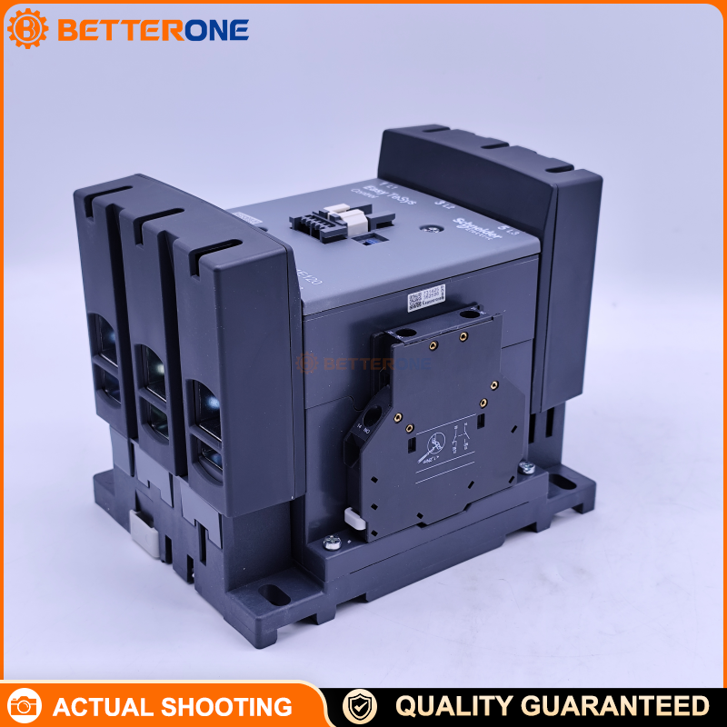 Schneider Electric LC1E120F5N Easy TeSys Control Motor Contactor, 3P (3NO), AC-3 120A ≤440V, 110VAC 50Hz coil, built-in 1NO+1NC auxiliaries, screw clamp terminals, DIN-rail/plate mounting (motor power up to 59kW @ 440V).