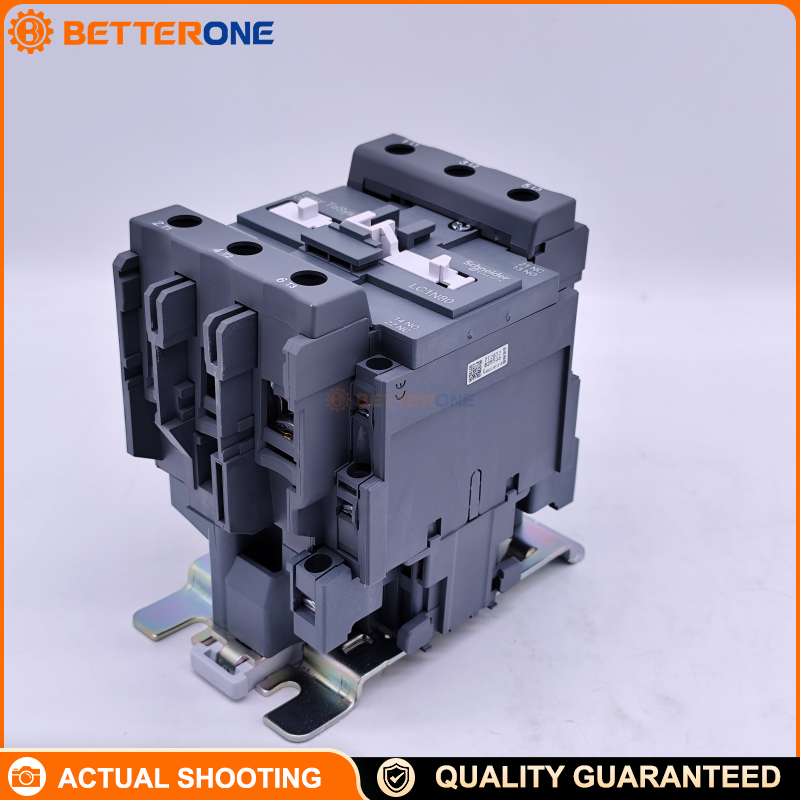 Schneider Electric LC1N80F5N Easy TeSys Control AC Contactor, 3P (3NO), AC-3 80A ≤440V, built-in 1NO+1NC auxiliaries, 110VAC 50Hz coil, for motor starting and control panels