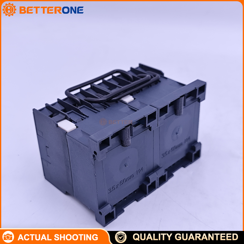 Schneider Electric LP2K1201BD TeSys K Reversing Contactor, 3P (3NO), AC-3 ≤440V 12A, 24VDC coil, 1NC auxiliary, screw terminals, DIN-rail/plate mount, for motor forward/reverse control