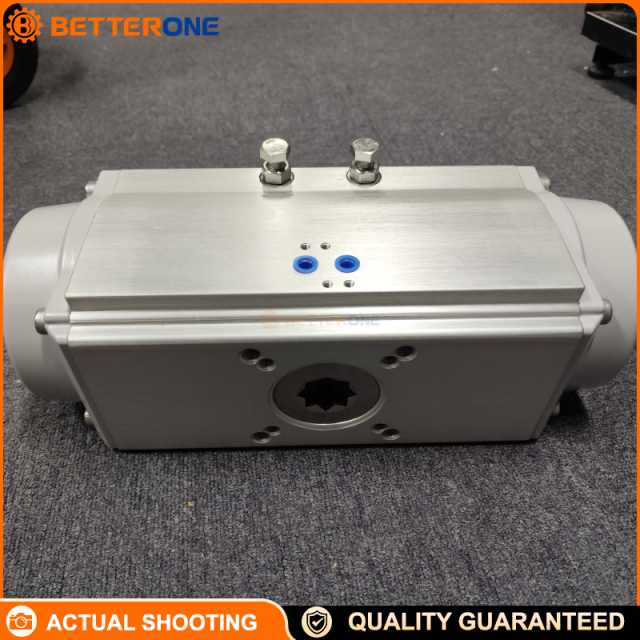 Festo 8161247 (DFPX-0480-RP-90-RD-F1012-CS) is a DFPX quarter-turn actuator: double-acting rack & pinion, 90° rotation, ISO 5211 F1012 mounting, NAMUR interface for automation accessories—ideal for valve automation.