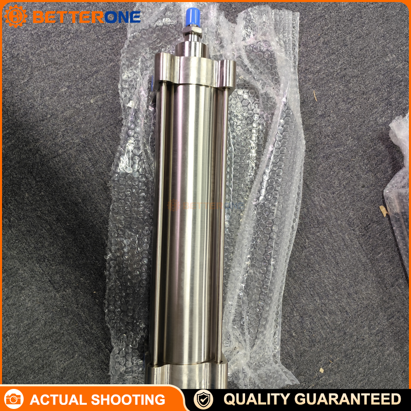 CRDNGS-100-320-PPV-A-S6 is a Festo ISO 15552 stainless steel double-acting cylinder (100 mm bore, 320 mm stroke) with PPV adjustable cushioning, A for proximity sensing, S6 seals for 0–120°C, and G1/2 ports—ideal for harsh/corrosive environments.