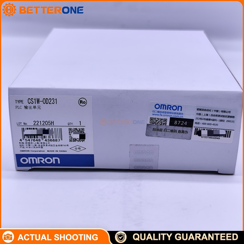 Omron CS1W-OD231 CS1 Series 32-Point Transistor Output Unit, NPN Sinking, 12–24VDC, 0.5A/point, High-Density 40-pin Connector, for CS1 Rack PLC Digital Output Expansion