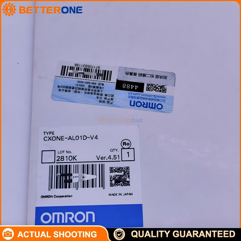 Omron CXONE-AL01D-V4 CX-One V4 Integrated Automation Software Suite, 1-license DVD media, for PLC/HMI/network/motion & drives programming and configuration—one installation and one license for your automation system
