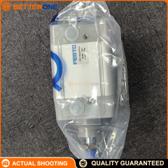 Festo DNC-100-40-PPV-A (163466) ISO 15552 Cylinder, double-acting, 100 mm bore, 40 mm stroke, PPV adjustable pneumatic cushioning both ends, sensor-ready for proximity switch, G1/2 ports, 0.6–12 bar, -20 to +80°C.