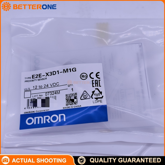 Omron E2E-X3D1-M1G Inductive Proximity Sensor, M12 Flush/Shielded, 3mm Sensing, DC 2-Wire NPN NO, M12 Connector, IP67, Metal Detection Sensor