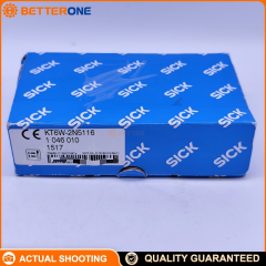 SICK KT6W-2N5116 Contrast Sensor (registration/print mark detection), RGB LED, ≤10 mm, NPN output, 10–30 VDC, 5 kHz, 100 µs response, M12 4-pin, IP67; ideal for packaging, printing, labeling.