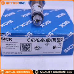 SICK VL180-2P42433 (6043834) V180 Retro-reflective Photoelectric Sensor, M18 metal housing, red light 645nm, 0.05–4.5m (max 5.5m), PNP light/dark switching, 10–30VDC, M12 4-pin, IP67, includes P250 reflector