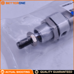 SMC CD85N25-80-CB (also CD85N25-80CB / CD85N25-80C-B) ISO 6432 round body cylinder, double-acting single rod, 25mm bore / 80mm stroke, air cushion, magnetized (auto-switch capable), G1/8 BSPP ports, M10×1.25 rod thread—for pushing