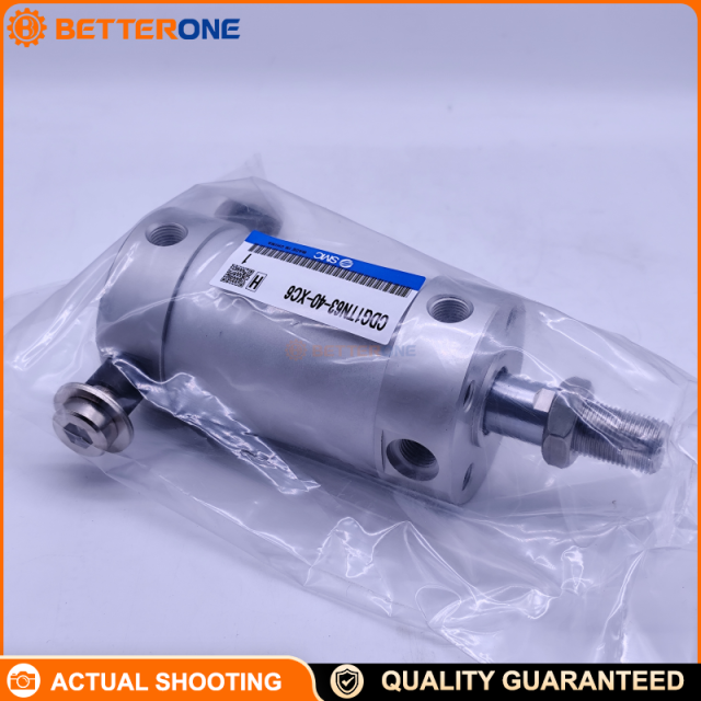 SMC CDG1TN63-40-XC6 CG1 Round Body Air Cylinder, Double-Acting Single Rod, Head Trunnion Mount, 63mm Bore, 40mm Stroke, Rubber Bumper, Built-in Magnet for Auto Switch, Rc1/4 Port, XC6 Stainless Piston Rod & Rod End Nut