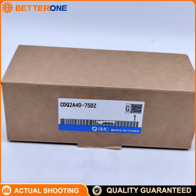 SMC CDQ2A40-75DZ CQ2-Z Compact Cylinder, double-acting single rod, 40mm bore × 75mm stroke, built-in magnet (auto-switch ready), 4-surface switch mounting, Rc port thread for 32–100 bores (Rc1/4 typical for 40mm)—for clamping/pushing/positioning.