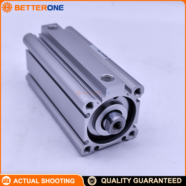 SMC CDQ2A40-75DZ CQ2-Z Compact Cylinder, double-acting single rod, 40mm bore × 75mm stroke, built-in magnet (auto-switch ready), 4-surface switch mounting, Rc port thread for 32–100 bores (Rc1/4 typical for 40mm)—for clamping/pushing/positioning.