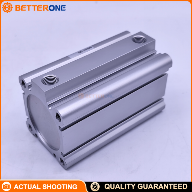 SMC CDQ2A50-75DZ CQ2-Z compact cylinder, 50mm bore × 75mm stroke, double-acting single rod, built-in magnet (auto-switch capable), switch grooves on 4 surfaces, Rc1/4 ports, for clamping/pushing/positioning automation.