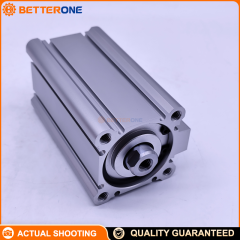 SMC CDQ2A50-75DZ CQ2-Z compact cylinder, 50mm bore × 75mm stroke, double-acting single rod, built-in magnet (auto-switch capable), switch grooves on 4 surfaces, Rc1/4 ports, for clamping/pushing/positioning automation.