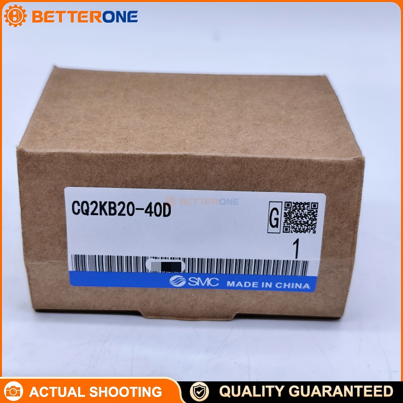 SMC CQ2KB20-40D Non-Rotating Rod Compact Cylinder, Double-Acting Single Rod, 20mm Bore × 40mm Stroke, Basic Through-Hole Mount, No Magnet, M5×0.8 ports, Max 1.0 MPa—for clamping/pushing/positioning automation.