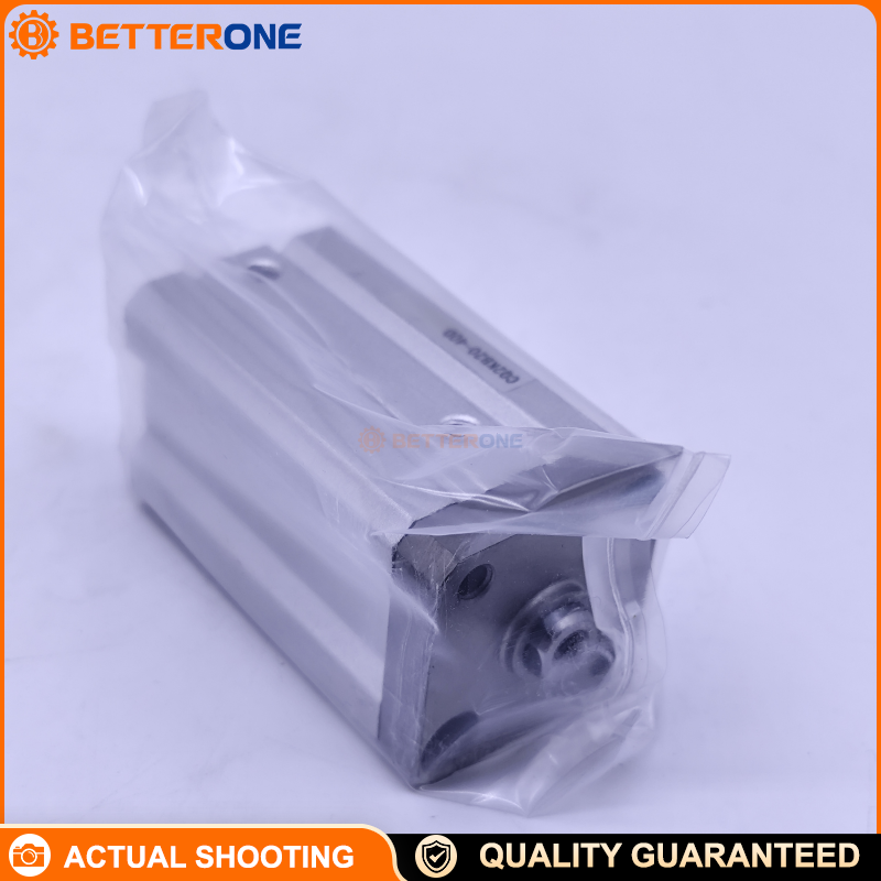 SMC CQ2KB20-40D Non-Rotating Rod Compact Cylinder, Double-Acting Single Rod, 20mm Bore × 40mm Stroke, Basic Through-Hole Mount, No Magnet, M5×0.8 ports, Max 1.0 MPa—for clamping/pushing/positioning automation.