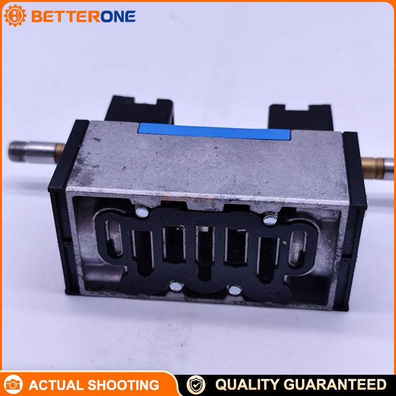 Festo JMFH-5/2-D-1-C (150980) 5/2 bistable solenoid valve, ISO 5599-1 sub-base size 1, G1/4 ports, 1200 l/min, 42 mm width, 2–10 bar, piston gate valve, manual overrides, solenoid coil ordered separately.