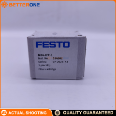 Festo MS4-LFP-E (534502) Filter Cartridge for MS series compressed air filters, Size 4, 40 µm filtration grade, PE filter material, CRC 2 corrosion class, LABS (PWIS) conformity VDMA24364-B1/B2-L, replacement element for maintenance