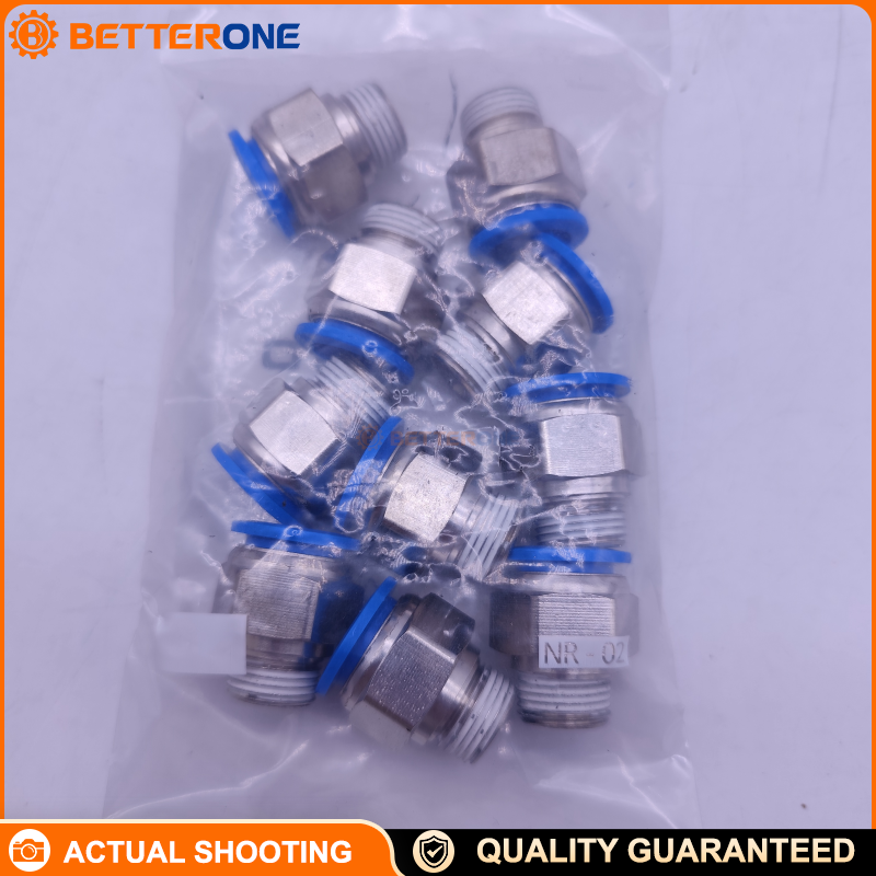 Festo QS-3/8-16 (164957) Straight push-in fitting, R3/8 male thread to 16 mm OD tube, AF22 hex, nickel-plated brass body, NBR seal, -10…80°C, -0.95…6 bar (full temp) up to 14 bar (temp-dependent), for compressed air/water.