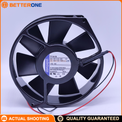 ebm-papst 7114N 24VDC DC axial cooling fan, Ø150×38mm, ball bearing, ~212 CFM (~5.94 m³/min), 12W, ~2850 RPM, wire leads—ideal for control panels, power supplies, inverters and drives cooling
