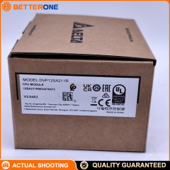 Delta DVP12SA211R DVP-SA2 Slim PLC CPU, 12 I/O (8DI+4DO), 24VDC, relay outputs, built-in 1×RS-232 + 2×RS-485, 16K steps program capacity; supports DVP-S expansion and high-speed I/O for machine automation