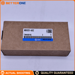 SMC MXH20-60Z Compact Slide Table, 20mm bore, 60mm stroke, double-acting, high-rigidity linear guide, M5×0.8 ports, auto-switch capable (Z / built-in magnet), rubber bumpers both ends.
