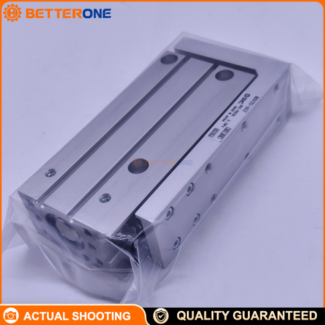 SMC MXH20-60Z Compact Slide Table, 20mm bore, 60mm stroke, double-acting, high-rigidity linear guide, M5×0.8 ports, auto-switch capable (Z / built-in magnet), rubber bumpers both ends.