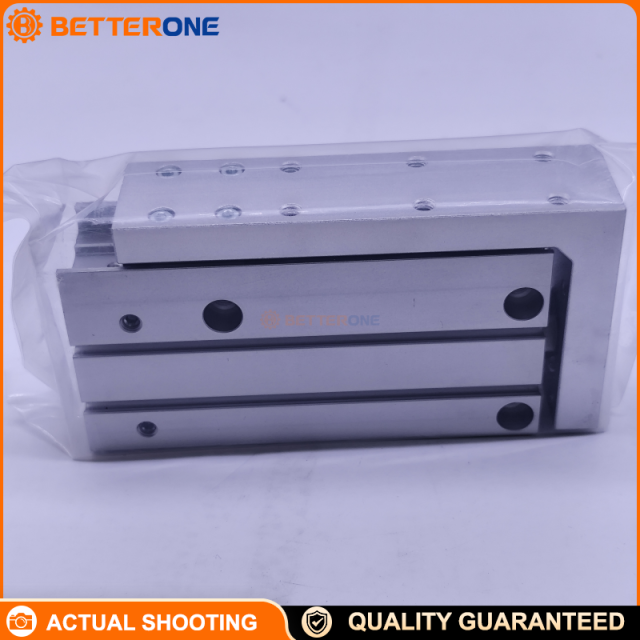 SMC MXH20-60Z Compact Slide Table, 20mm bore, 60mm stroke, double-acting, high-rigidity linear guide, M5×0.8 ports, auto-switch capable (Z / built-in magnet), rubber bumpers both ends.