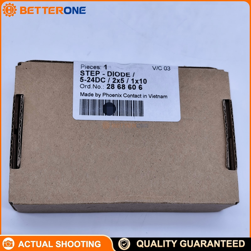 Phoenix Contact 2868606 STEP-DIODE/5-24DC/2X5/1X10 Redundancy Module, 5–24VDC, 2×5A input / 1×10A output, DIN-rail mount, with redundancy monitoring, ideal for 24VDC dual power redundancy isolation and reliable supply.