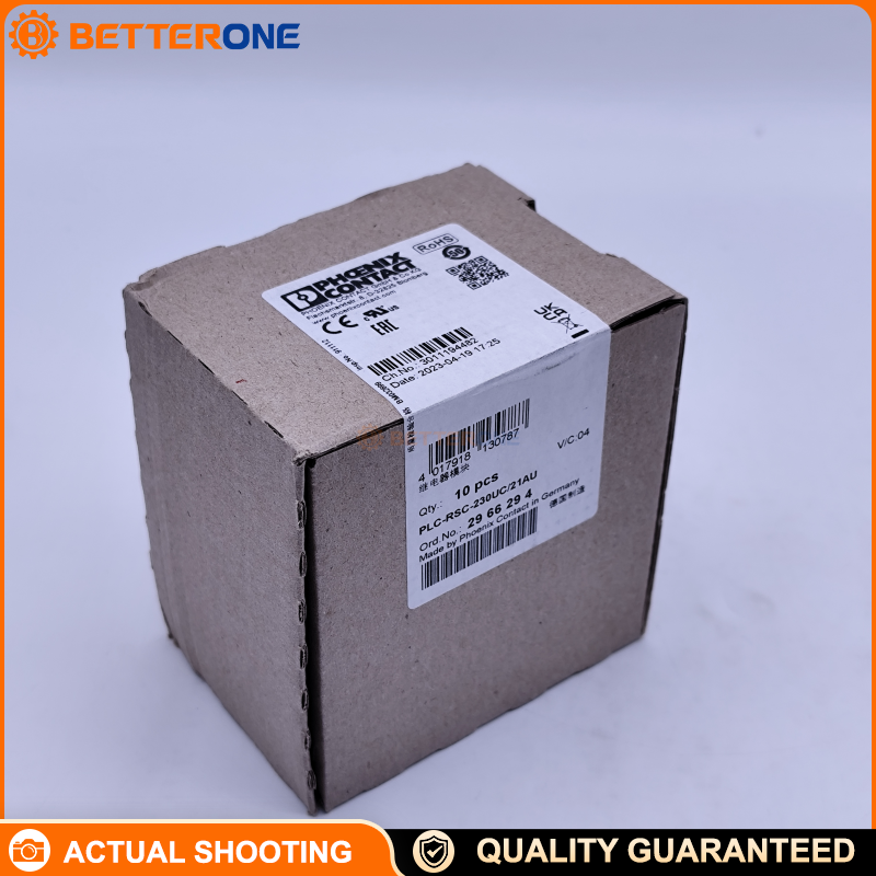Phoenix Contact 2966294 PLC-RSC-230UC/21AU PLC-INTERFACE relay module, 230VAC / 220VDC input, 1 changeover contact (SPDT), DIN-rail mount, screw connection, with multi-layer gold contacts for industrial interface isolation and signal switching.